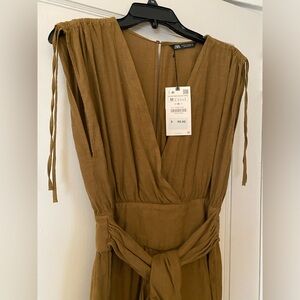 Zara tie belt Romper NWT